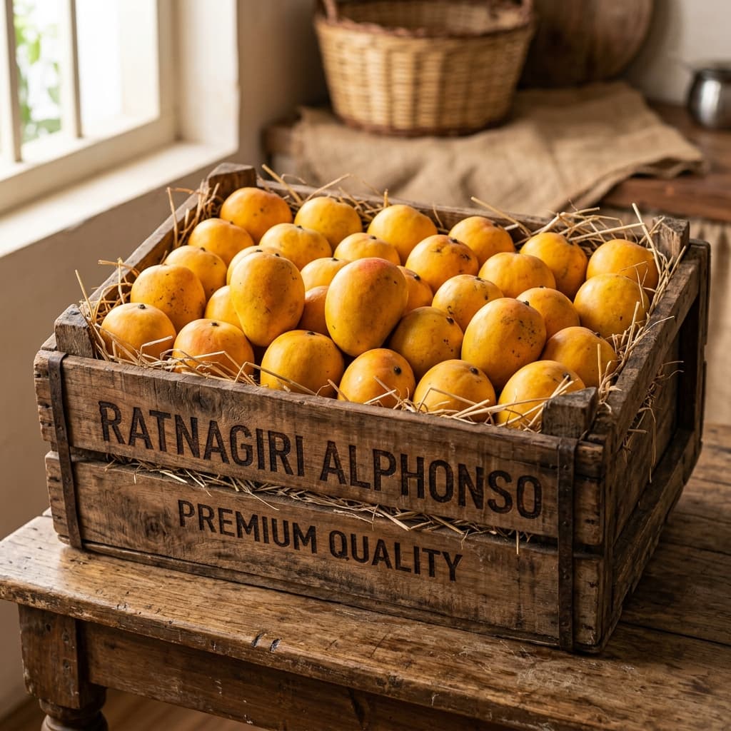Ratnagiri Alphonso Mango — 4 Dozen Wooden Peti